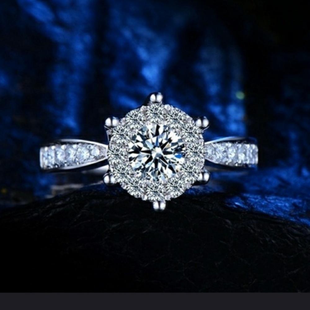 Sterling silver engagement ring